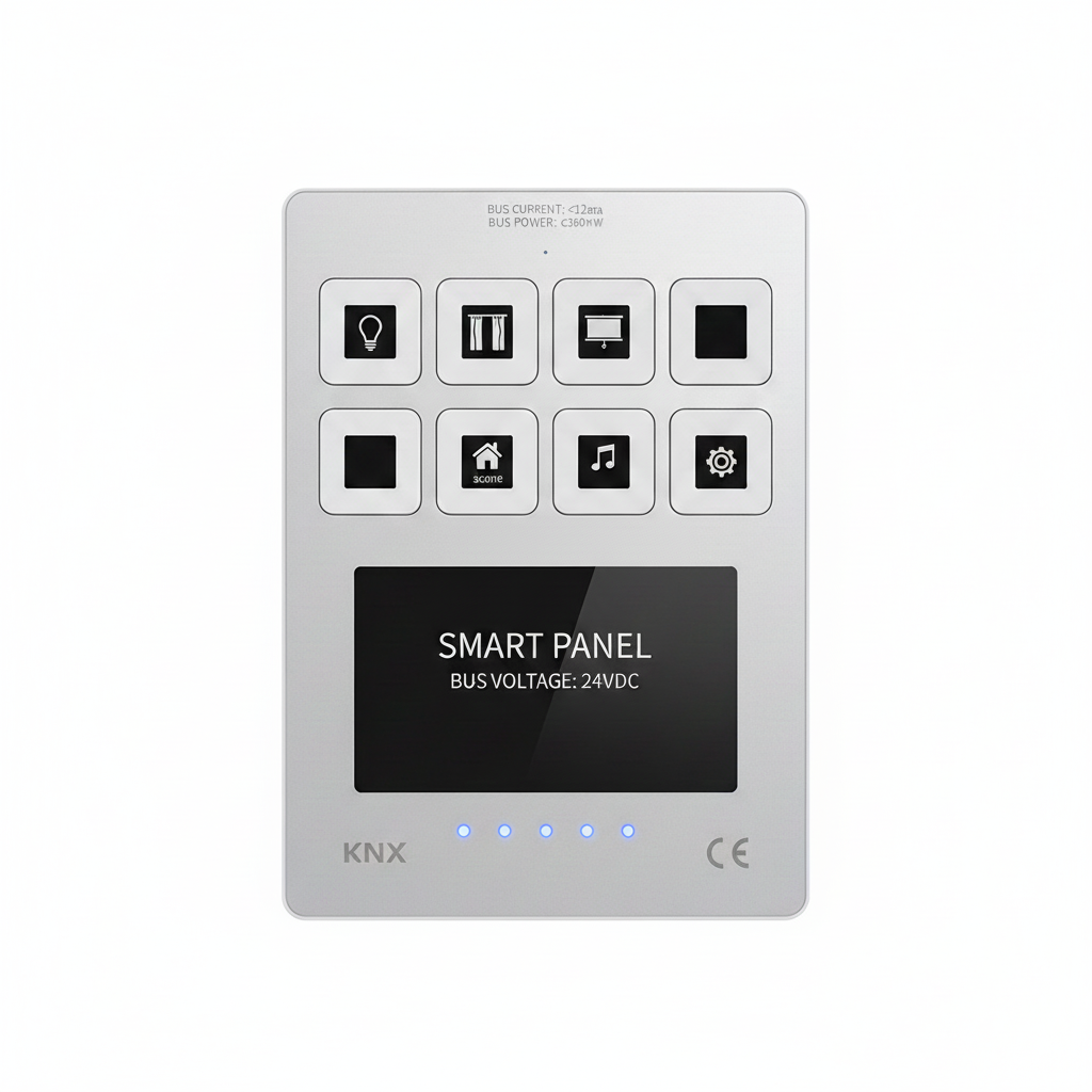 6 gang push button keypad with ink screen