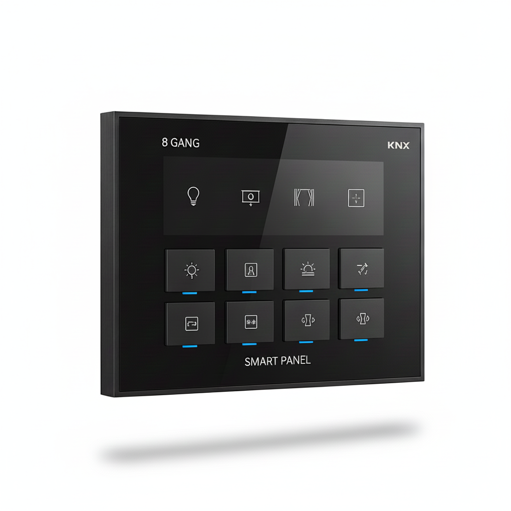 8 gang push button keypad with ink screen