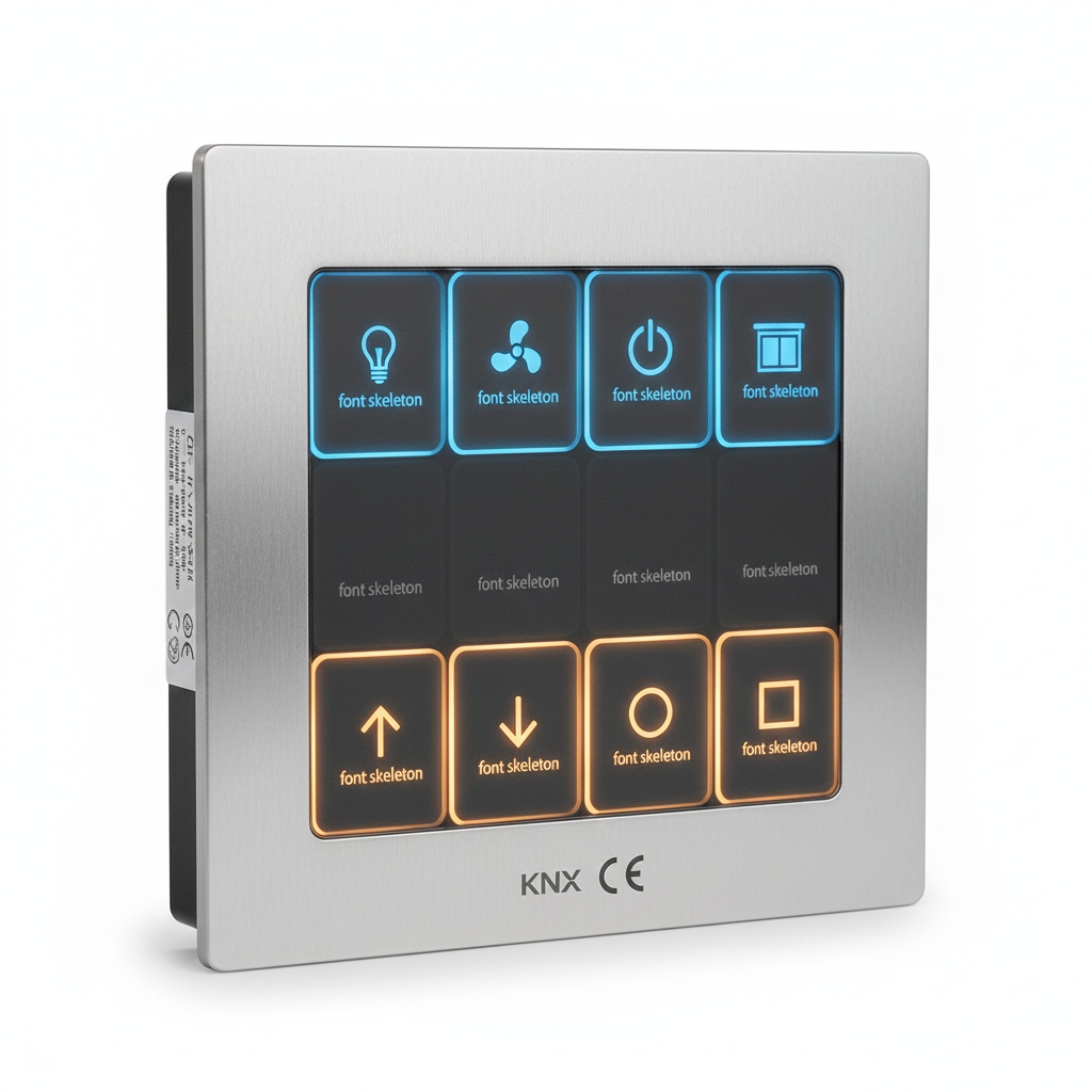 8 gang push button kaypad (with status indicator)-Zinc alloy